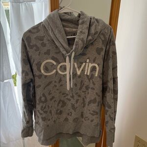 Calvin Klein Gray Patterned Hoodie